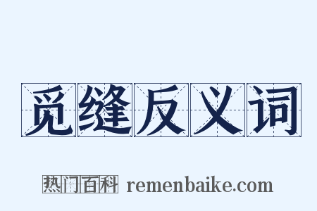 觅缝反义词是什么意思的图片